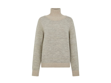 FANØ OATMEAL HIGH NECK SWEATER