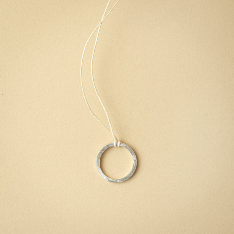 White Linen String Pendant