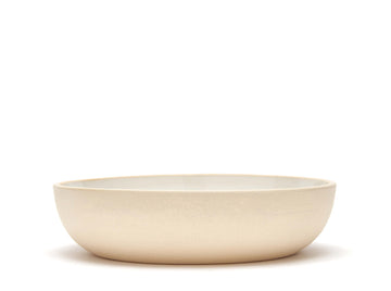 Natural White Stoneware Pasta Bowl