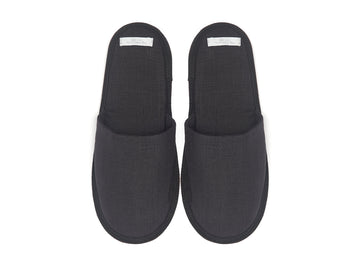 Graphite Linen Slippers