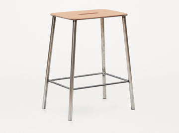 Leather / Steel Adam Stool