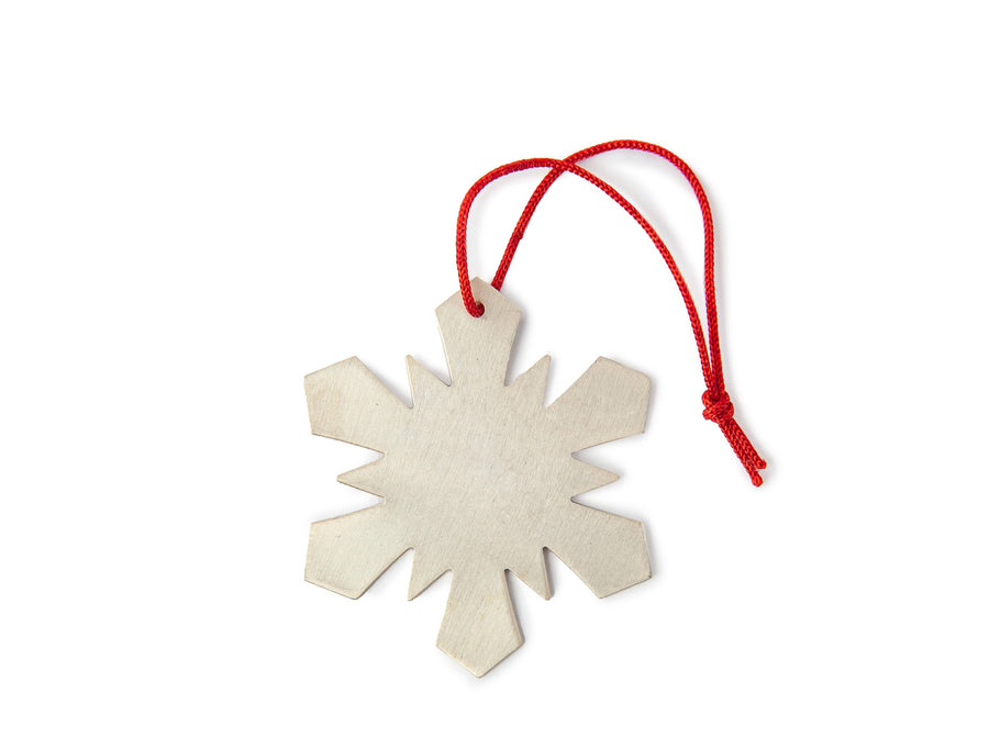 Silver Snowflake Star Ornament